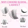 SLSXNL Lash Clusters Eyelash Extensions,D Curl Natural Eyelash Clusters 8-16MM,Wispy Cluster Lashes 8mm 10mm 12mm 14mm 16mm 120pcs Thin Band False Eyelashes