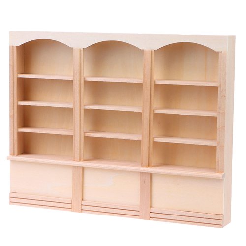 1:12 Dollhouse Mini Bookcase Display Shelf Bookshelf Locker Doll House Decor Dollhouse Furniture Accessories