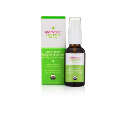 Mambino Organics Youth Glow Balancing Serum 3 Bottles – Hydrating Serum for Oily Skin - All Natural Vitamin C & Omega Complex Serum for Face - 1oz