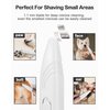 LEYOUFU Dog Paw Trimmer for Grooming, Cordless Electric Small Pet Grooming Clippers Hair Trimmer for Dogs Cats, Low Noise for Trimming Pet's Hair Around Paws, Eyes, Ears, Face, Rump (White)