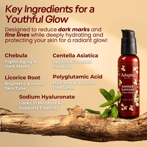 Adapto Beauty Barrier Repair Gel Cream Face Moisturizer – Dark Spot & Hyperpigmentation Corrector, Hydrates, Restores Skin Barrier, Reduces Redness & Fine Lines, Anti-Aging for Radiant, Glowing Skin