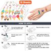 Ice Cream Temporary Tattoos 10 Sheets 120 PCS Ice Cream Cone Party Decorations Favors Supplies Sweet Theme Birthday Cute Stickers Christmas Gifts for Boys Girls Class School Prizes Carnival