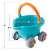HABA Sand Bucket Scooter - 4 Piece Nesting Beach Toy Set - Toddler Summer Toys & Toddler Beach Essentials with Sand Bucket, Sieve, Shovel, & Pail on Wheels - Perfect Beach Toys for Toddlers 1-3