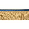 HedongHexi Bullion Fringe Trim and Embellishments 5/10 Yard X 2.5 Inches Fabric Trims Sewing DIY Decoration for Clothes Gold Hebrew Fringes with Blue Ribbon