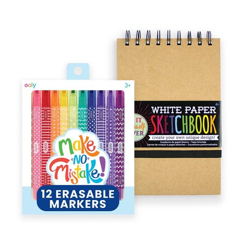 Ooly 12 Pack Switch-eroo Double Sided Color Changing Markers with Sketchbook, Color Changeable Chisel Tip Markers for Kids Art Supplies [12 Pack & Sketchbook Bundle]