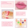BINGBRUSH Crystal Flower Jelly Color Changing Lipstick,Long Lasting Lip Care Moisturizer Lip Balm Magic Color Change Lip Gloss Lip Tint Stain Matte Makeup Lipstick (01#Pink flower)
