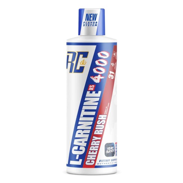 Ronnie Coleman Signature Series L Carnitine XS 4000 Liquid, Stimulant Free, Sugar Free, Zero Carbs, Lean Muscle Strength Support for Men & Women, Amino Acid Supplement, Cherry Rush Flavor, 16 Oz