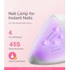 MelodySusie Portable UV LED Nail Lamp for Semi Cured Gel Nail Strips, Art04 6W Mini UV Light with 2 Timers (45s/60s) for Gel Nails, Stickers and Strips