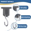 RVPNR 36Pcs RV Awning Light Holder Camper Awning Hook Light Accessory Plastic and Metal Light S Shaped Hook Gray Camper Light Support Hanger for Camping Tent Indoor Outdoor Decor (36 Pieces)