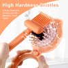 2-In-1 Comb Cleaning Tool, Hair Brush Cleaner, Mini Hair Brush Remover Rake Comb Cleaning Brush Hair Dirt Remove Instrument for Removing Hairs Dust Dirt Lint Home Salon(Orange)