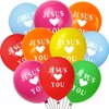 Jesus Loves You Balloon Christian Religious Jesus Balloon for Sunday School Supplies He Is Risen Easter Party Favors