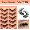 Lashes Mink Fluffy False Eyelashes Wispy Lashes Pack 4 Styles Mixed Faux Mink Eyelashes Volume Strip Fake Eye Lashes 20 Pairs by Yawamica