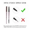 Music Flower Double Ended Eyebrow Pencil, Waterproof Natural Brow Enhancing Pen, Long lasting Eye Makeup, Pack of 1, Dark Brown