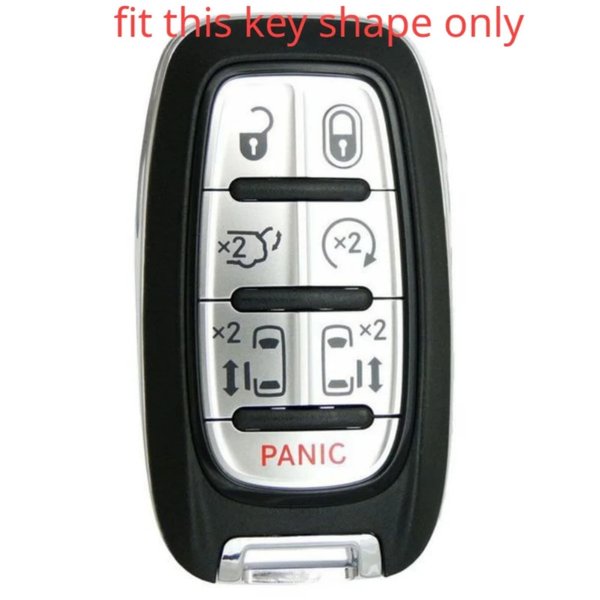 ENQLOZ TPU Car Key Fob Shell Cover for Chrysler Pacifica 2017 2018 2019 2020 2021 2022 2023 Voyager 2021 2022 2023