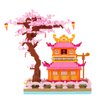 Geniteen Architecture Flower Building Block Set, Tree House Micro Building Blocks 1810 PCS Creative Cherry Blossom Mini Bricks