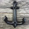 Facaler Nautical Cast Iron Ship Anchor Weathered Nautical Wall Hooks Coat Hook, Screws Included (5 PCS)