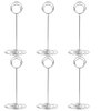Radezon 10 Pack 8.75 inch Tall Table Number Holders Place Card Holder Table Picture Holder Wire Photo Holder Clips Picture Memo Note Photo Stand (Silver)