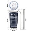 Pilot Gifts Aviation Men, Pilot Cup Tumbler, Gifts for Pilots Men, Airplane Gifts, 20oz Aviation Pilot Gauges Nutrition Facts Coffee Cup, Birthday Christmas Gifts Ideas for Pilot Insulated Travel Mug