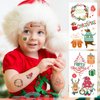 45 Pieces Christmas Temporary Tattoos for Kids, 10 Sheets Stocking Stuffers Santa Claus Christmas Tree Snowman Waterproof Tattoos Stickers for Christmas Holiday Birthday Party Decorations