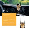 Floruit Labrador Retriever Car Mirror Hanging Accessories Cute Swinging Dog Rear View Mirror Accessories for Men & Women