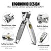 Nail Clippers for Men, DEJLIG Toenail Clippers for Thick Toenails - Toe Nail Clippers for Thick Nails for Seniors with Catcher, Professional Finger Nail Clippers Adult & Women