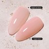 FZANEST Gel Nail Polish 15ml,Jelly Sheer Clear Natural Nude Pink Gel Polish Varnish Nail Art Manicure Soak Off LED UV(Milky Nude) #330