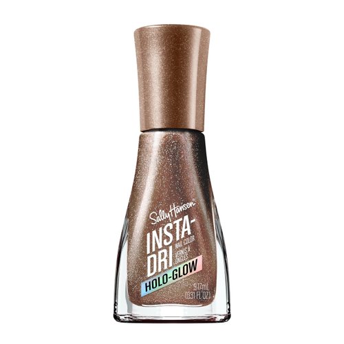 Sally Hansen Insta-Dri® Holo-Glow, On the Glow, Quick Dry, Long Lasting, Streak-Free Shine, Metallic Brown Nail Polish