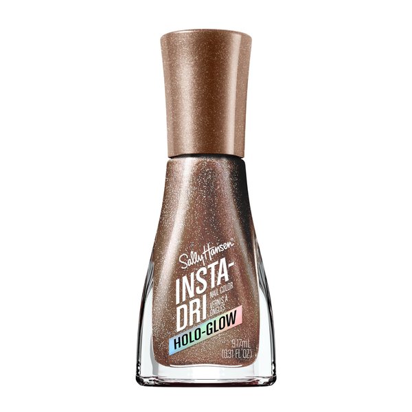 Sally Hansen Insta-Dri® Holo-Glow, On the Glow, Quick Dry, Long Lasting, Streak-Free Shine, Metallic Brown Nail Polish