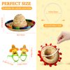Janinka 18 Pcs Cinco De Mayo Fiesta Party Supplies Straw Sombrero Headbands Paper Eyeglasses, Mexican Theme Party Decor (Classic Style)
