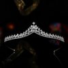 Wedding Tiara Crowns for Women Silver Cubic Zirconia Tiaras Bride Royal Queen Headband Princess Quinceanera Headpieces for Birthday Prom Pageant Party (Silver)
