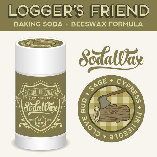SodaWax™ Natural Deodorant LOGGER'S FRIEND (3.3oz/93g) Any 3 Items SHIP FREE