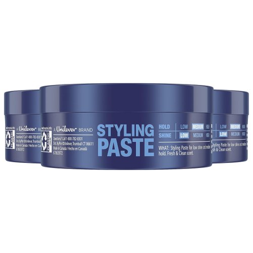 Suave Men Hair Styling Paste, Medium Hold, Non-Gloss Matte Texture, Fresh and Clean Scent, 1.75 Ounce (Pack of 3