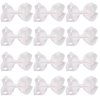 4 Inch Boutique Girls Hair Bows Hair Clips for Baby Girls Toddlers 12 Pcs Solid Color (White)