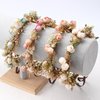 KorViSHOW Girls Fashion Flower Crown - Golden Leaf Champagne Flower Headband Fashion Elegant Floral Headpiece Romantic Hair Wreath for Women Wedding Halloween Christmas
