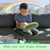 2Pepers Make Your Own Dinosaur Plush Pillow, kids Arts and Crafts for Boys & Girls, dinosaur stuffed animal Craft kit, Dino Toys Age 3 4 5 6 7 8-12 Year Old