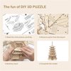 Rowood 3D Puzzles for Adults, Wooden Model Kits for Adults to Build, Gift on Birthday Christmas - Five-storied Pagoda (275 PCS)
