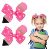 Vodolo Back To School Hair Accessories - Funny Pencil Hair Clips and Cute Bows for Girls, First Day School Gift for Student Uniform Outfits (Pink)
