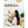 5 Folding Sonogram Picture Frame for Expecting Parents- 4.7" × 6.8" Baby Ultrasound Picture Frame Natural Wood Sonogram Pregnancy Frame Baby First Photo Frame for Pregnant Mom Gifts, Nursery Decor