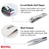 ROYAL [Made in Korea] Nose Hair Trimmer for Men Set,Birdie Set, with Nail Clippers and Tweezers, Manual, Battery-Free, Waterproof, Painless with Twelve Dual-Edged Blades, Patented Mechanism RET-4