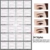 48pcs/set Eyebrow Stencils Stickers Kit Disposable Non-woven Fabric Eyebrow Shaping Stencils Disposable Brow Template Stickers for Eyebrow Positioning (48pcs / set)