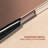 VEECCI Diamond Eyebrow Pencil - Quick Fill, Smudge-Proof, Nourishing Formula for Effortless Brows| Flexible Brush Head, Natural & Waterproof Microblading Brow Pen for Women | Precision Tip(Brown)