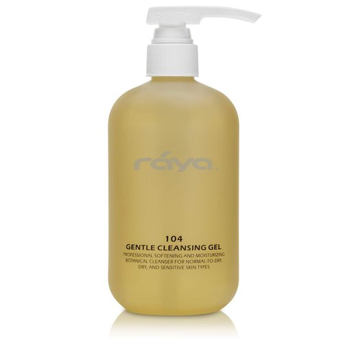 Raya Gentle Facial Cleansing Gel 16 oz (104) | Softening and Moisturizing Botanical Cleanser for Dry and Sensitive Skin| Helps Hydrate Smooth Complexion