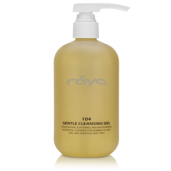 Raya Gentle Facial Cleansing Gel 16 oz (104) | Softening and Moisturizing Botanical Cleanser for Dry and Sensitive Skin| Helps Hydrate Smooth Complexion