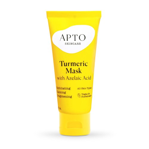 APTO Turmeric Mask w/Azelaic Acid: Brightening, Exfoliating & Purifying Cream Face Mask for a Glowing & More Even-Toned Complexion, 2 oz.