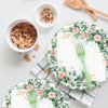 72 Pcs Floral Paper Plates and Napkins Party Supplies, Sage Green Party Plates and Napkins Tableware Set for Spring Summer Picnic Wedding Birthday Baby Shower Tea Party Decorations Serves 24 (Floral)