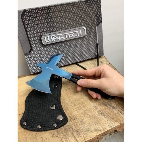 HWT239 Full Tang Fixed Blade Hunting Throwing Axe with Black Cord Handle (HWT239BL)