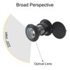 HOJLKLD Door Viewer Peephole, Solid Brass 220-degree Peephole with 1-1/10" (28mm) Drill Bit for 1-21/32" to 2-1/8" Doors, Matte Black Peephole for Home Office Hotel