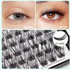 Bodermincer 8-10-12-14-16mm MIX/10-12-14-16mm MIX D Curl Lash Clusters Individual Lashes Mink Cluster Eyelash Extension Natural 3D Russian Volume Faux Eyelashes Individual Lashes Makeup (14MM)