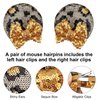 JOYOYO Sequin Mouse Ears Hair Clips,Glitter Hair Bows Cute Mice Ears Hair Clips Barrettes for Women Girls Hair Accessories for Costume Party Favor Halloween Christmas Decoration