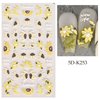 Sunflower Nail Art Stickers 5D Embossed Summer Yellow Sun Flower Nail Decals Engraved Flower Nail Sticker Pegatinas Uñas Self Adhesive Nail Accessories for Women Girls Manicure Decoration 4 Sheets